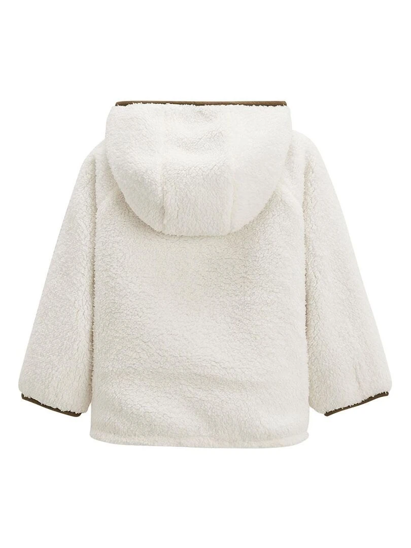Veste à capuche enfant en sherpa réversible Caracas   Noir