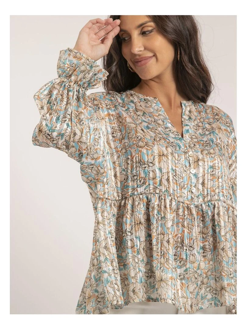 Blouse motifs FOBLESS   Beige