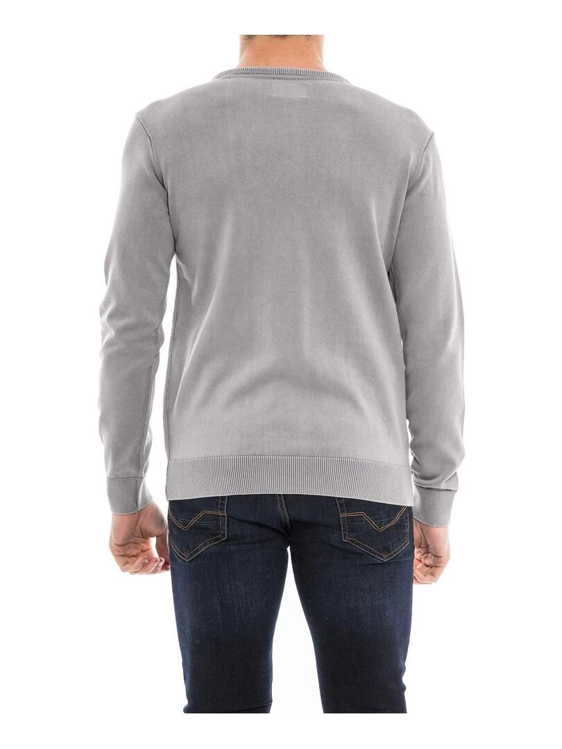 Pull col rond AXILO Gris
