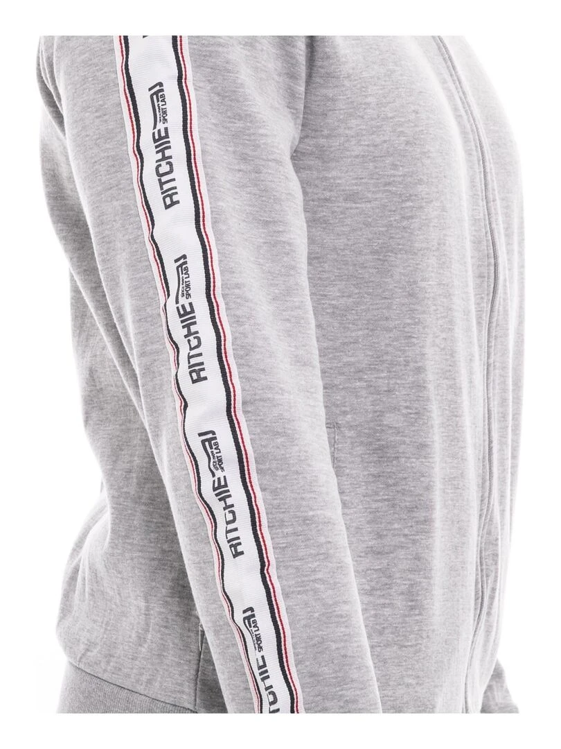 Sweat zippé col montant WAPIAZA   Gris