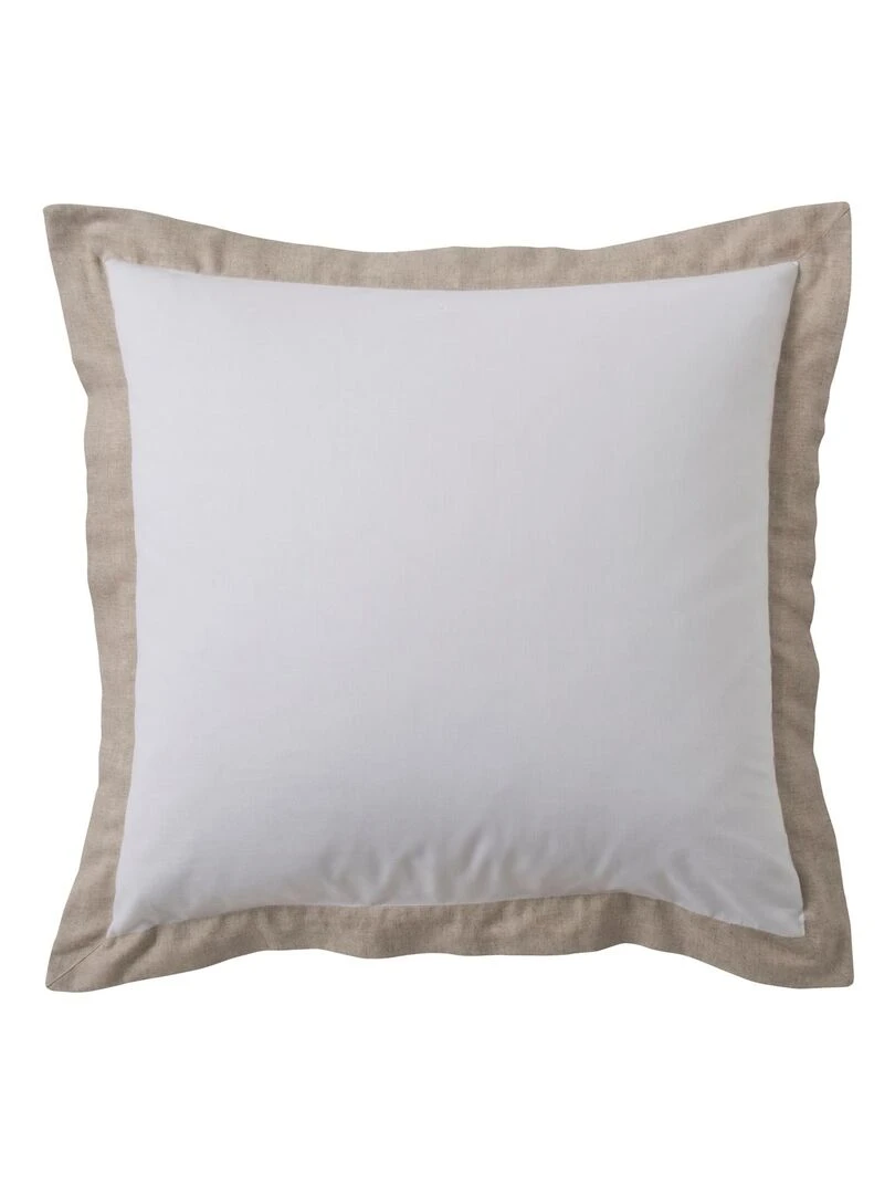 Parure 3 Pièces   Coton Finition Lin   Blanc