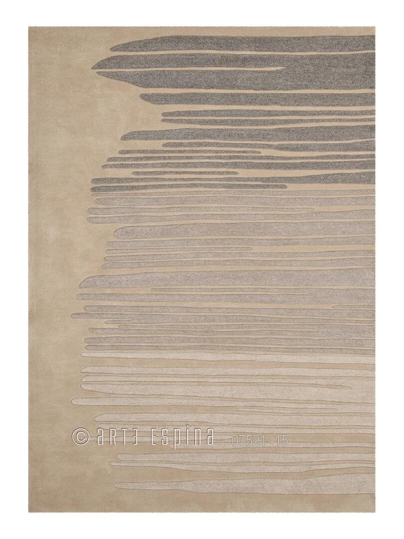 Tapis salon tufté main en acrylique NEDCRAFT Beige