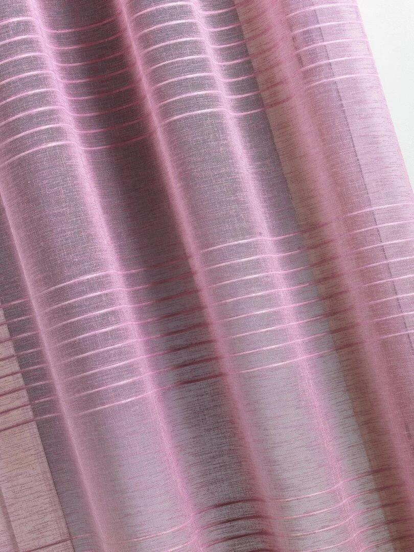Voilage Fantaisie Rayé Rose clair
