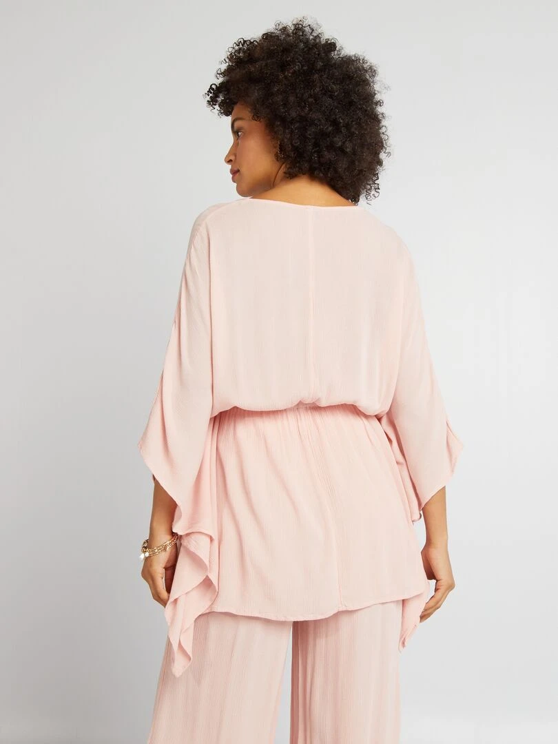 Blouse avec manches papillon   Rose