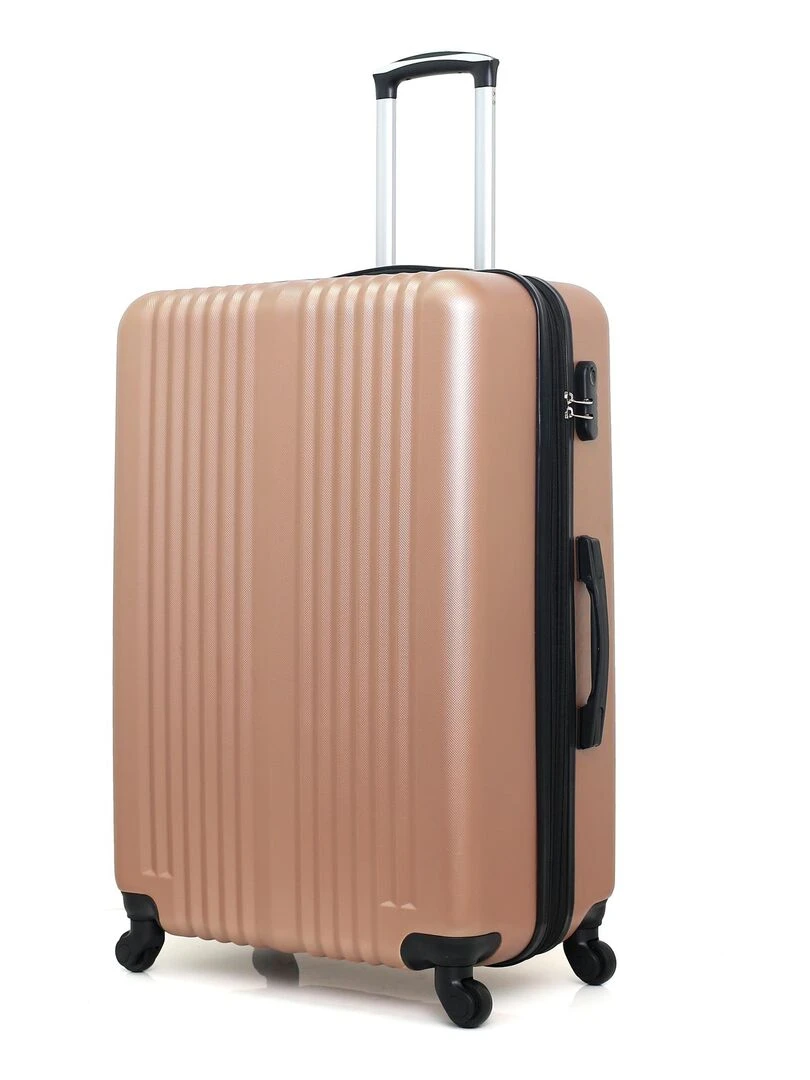 HERO VALISE GRAND FORMAT ABS LIPARI B 75 CM 4 ROUES Rose