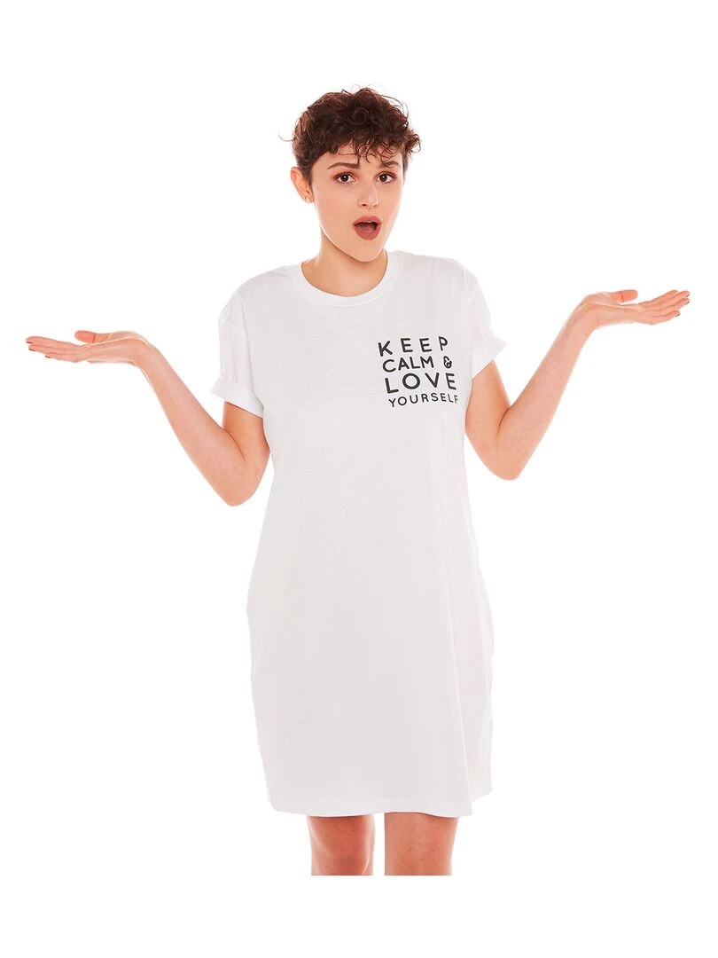 Big t shirt KEEP CALM   Pomm'Poire   Blanc