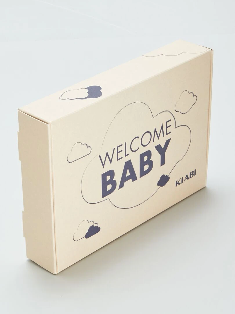 Box de naissance 'Welcome Baby' 5 pièces   Mixte   Beige