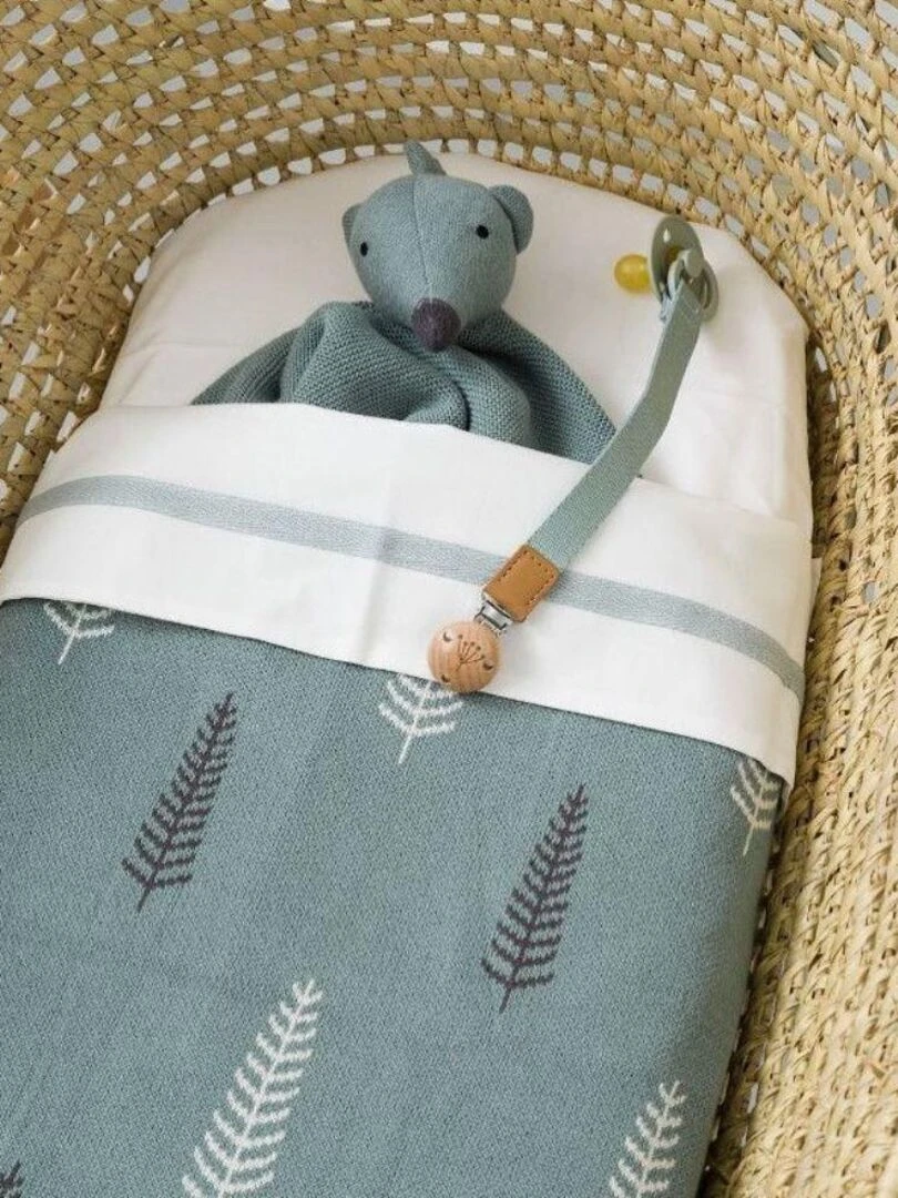 Doudou Hérisson Vert en Coton Bio Vert