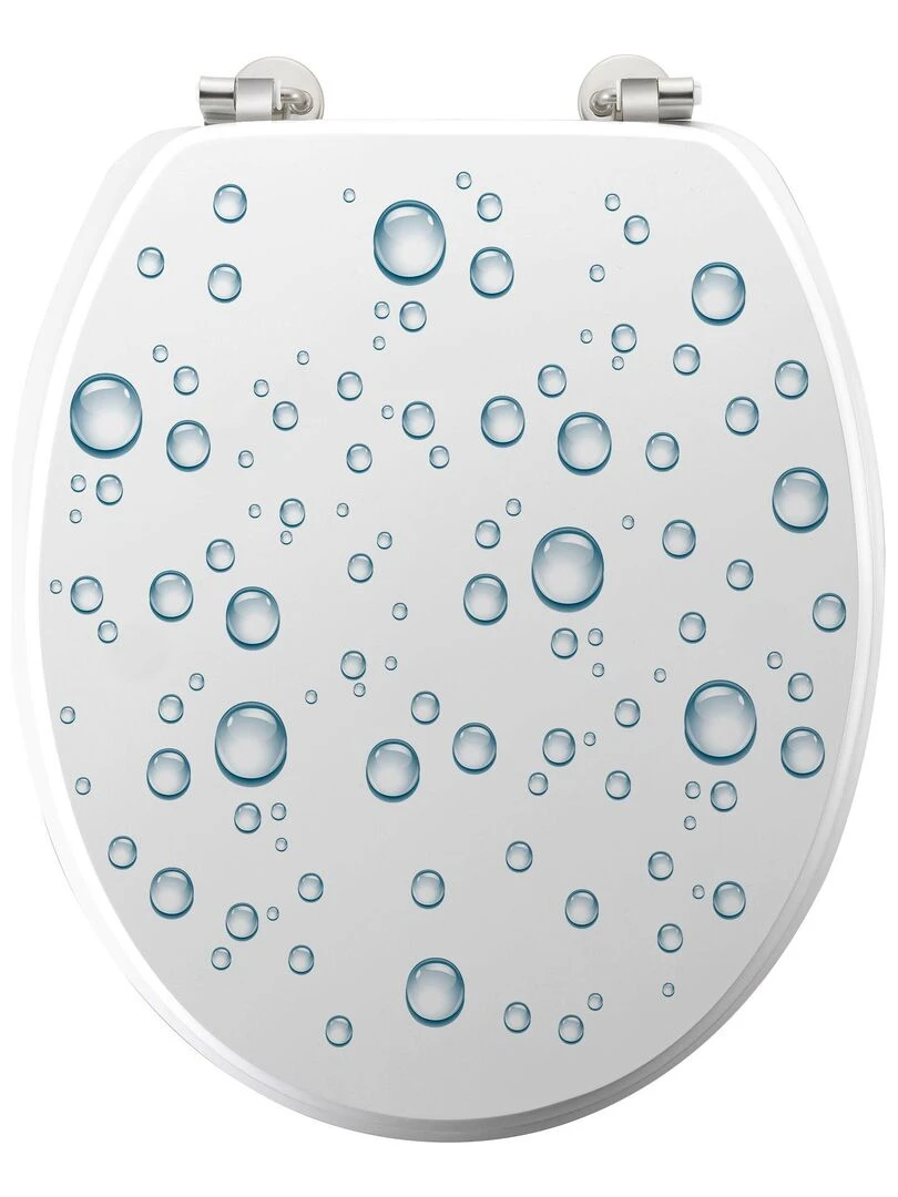 Abattant WC 37.5 x 46 cm Bulles d eau Bleu