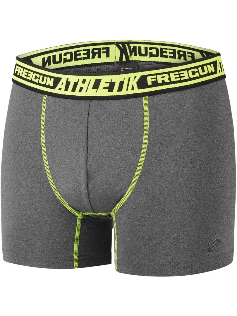 Lot de 4 Boxers homme chiné Aktiv Sport Freegun   Gris