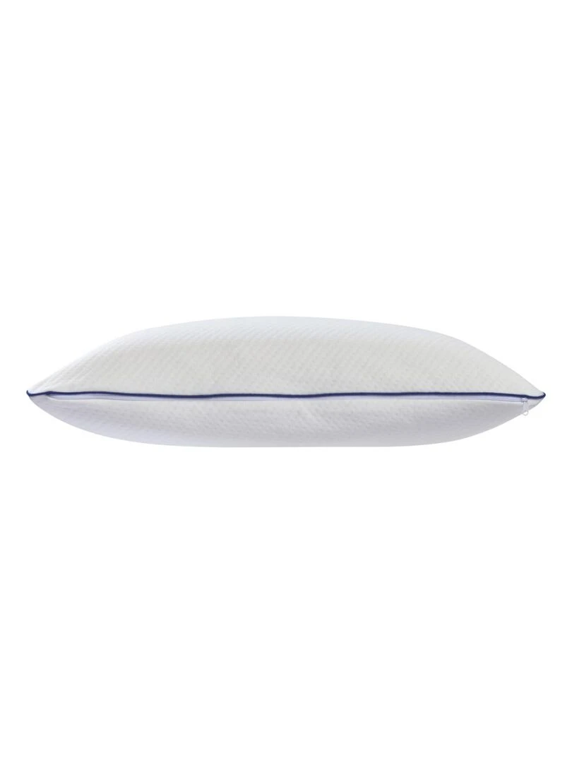 Bleu Câlin   Oreiller ergonomique mémoire forme bio   Blanc
