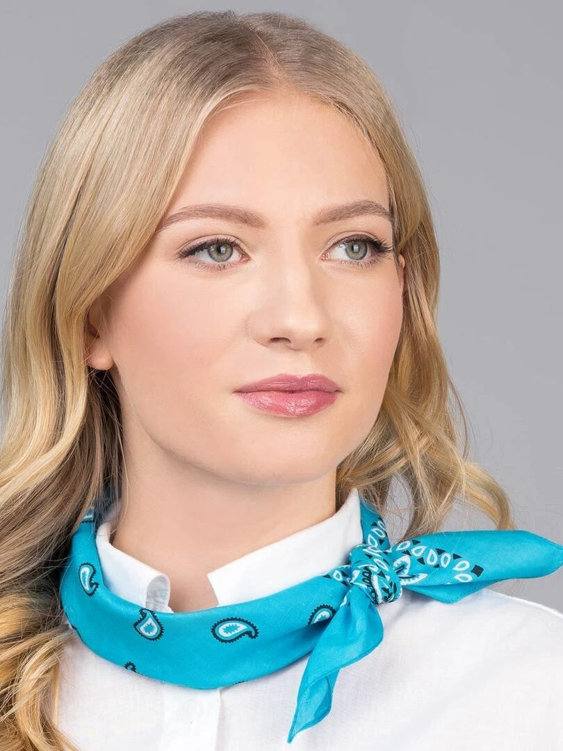 Bandana Coton U.S Premium Bleu turquoise
