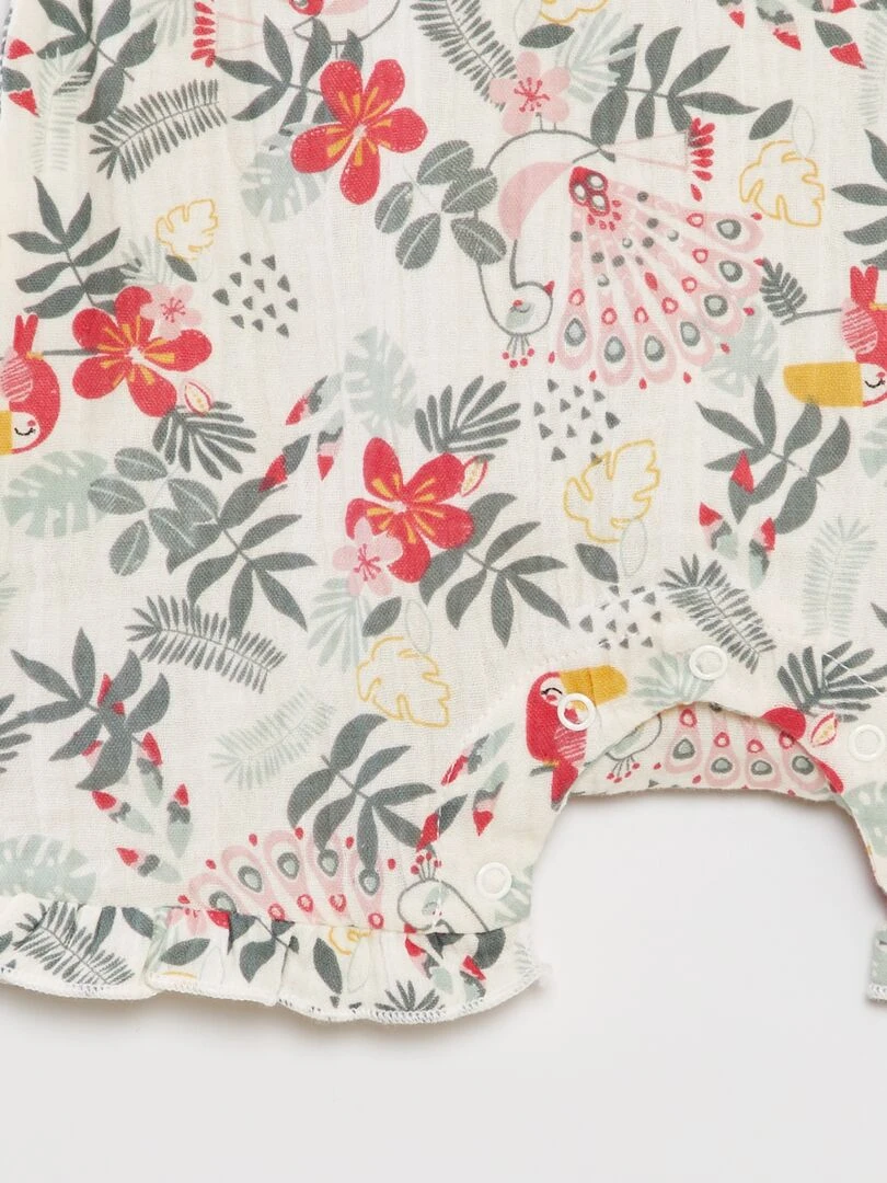 Barboteuse gaze de coton 'Petit Béguin' Beige