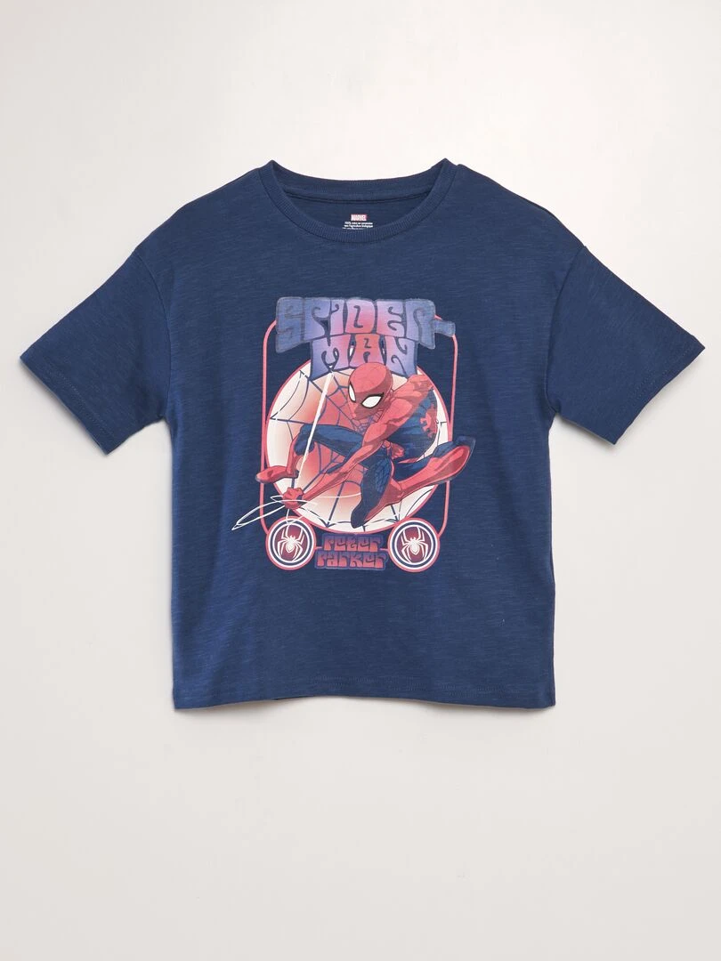 T shirt imprimé 'Spider man' Bleu