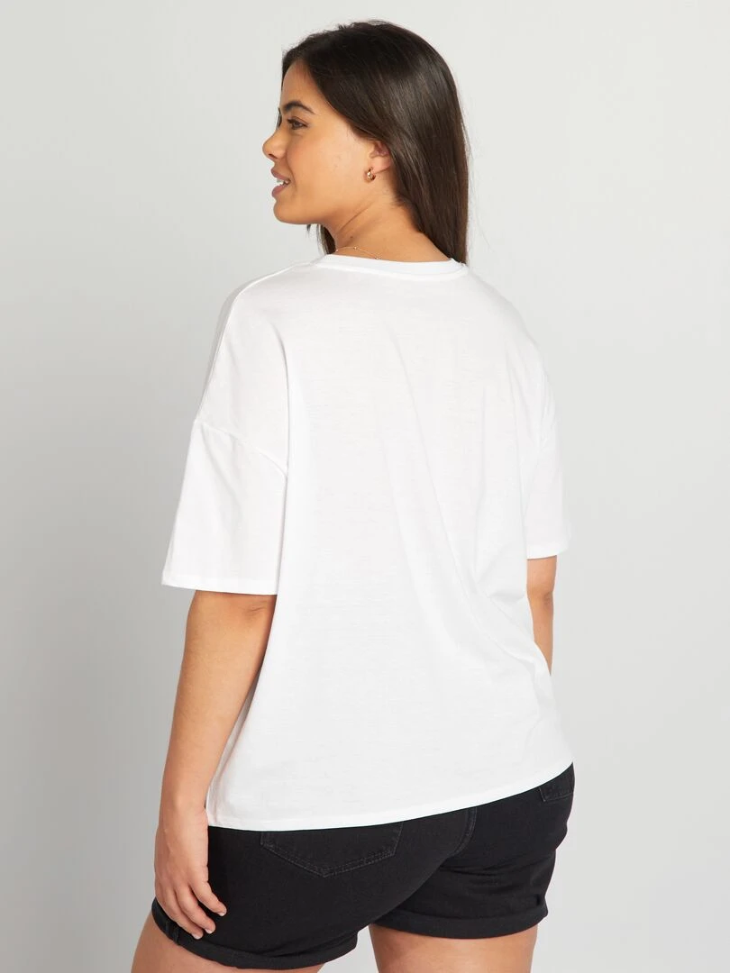 T shirt 'famille' manches courtes   Blanc 'cool mum'