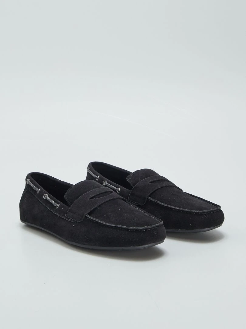 Mocassins en suédine Noir