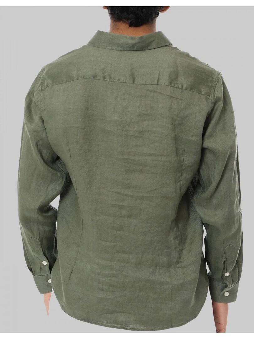 Chemise Lin Kebello   Kaki
