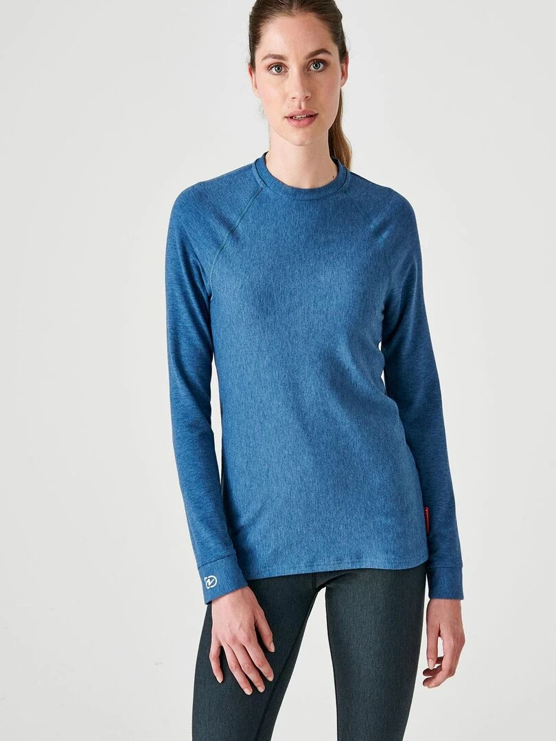 T shirt col rond Comfort Thermolactyl 4 femme DamartSport Bleu