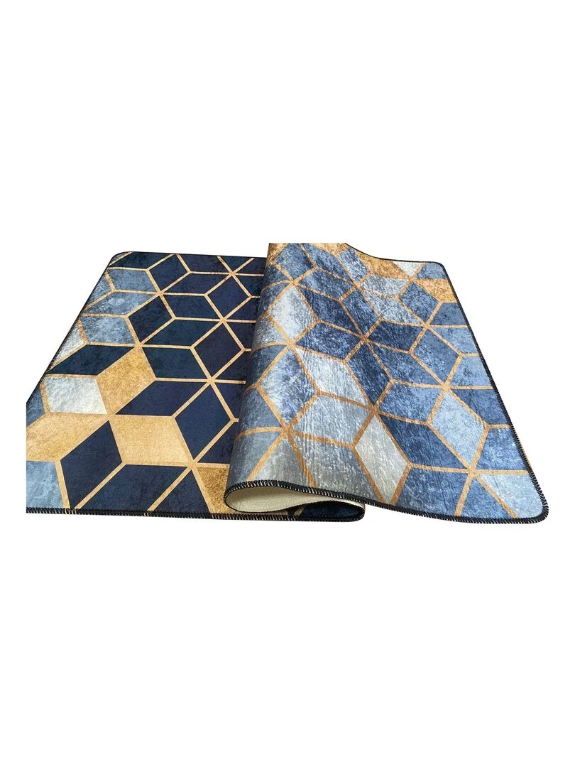 Tapis LUXE Doré  Bleu   Bleu