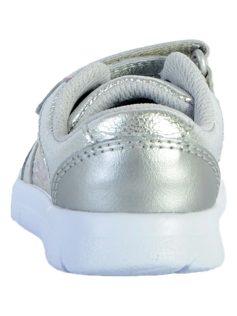 Basket Cuir Enfant Clarks Ath Sonar   Gris