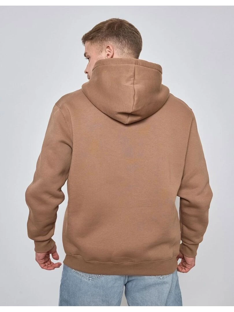 Sweat à capuche zippé Kebello   Marron