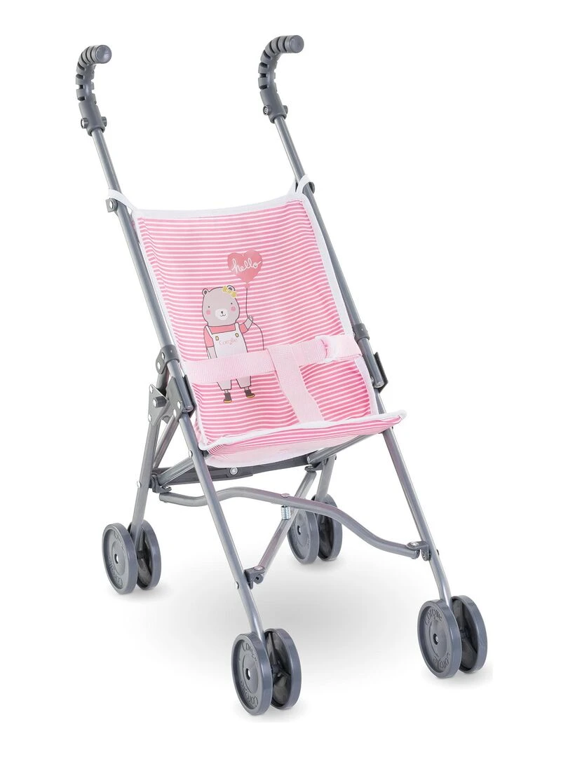 Poussette Canne Rose pour poupon 36/42/52 cm Rose