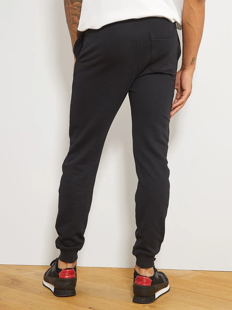 Pantalon uni en molleton   noir