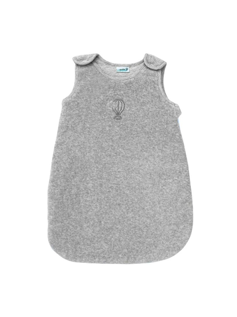Gigoteuse Velours 0 3 mois 100% Coton Bio couleur Perle Gris