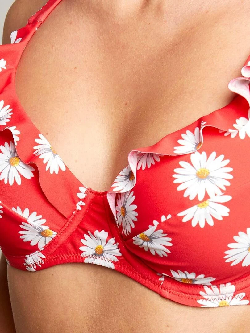 Haut de maillot à armatures FLORAL   Brigitte Bardot Bain   Rouge