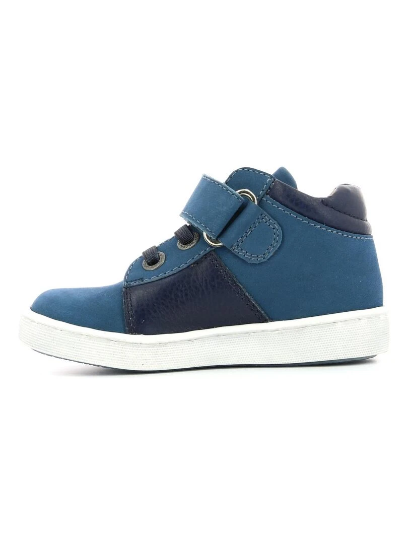 Sneakers hautes Cuir Soubi   Bleu turquoise