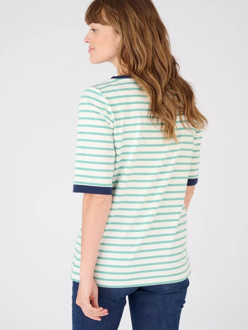 T shirt pur coton   Damart   Vert