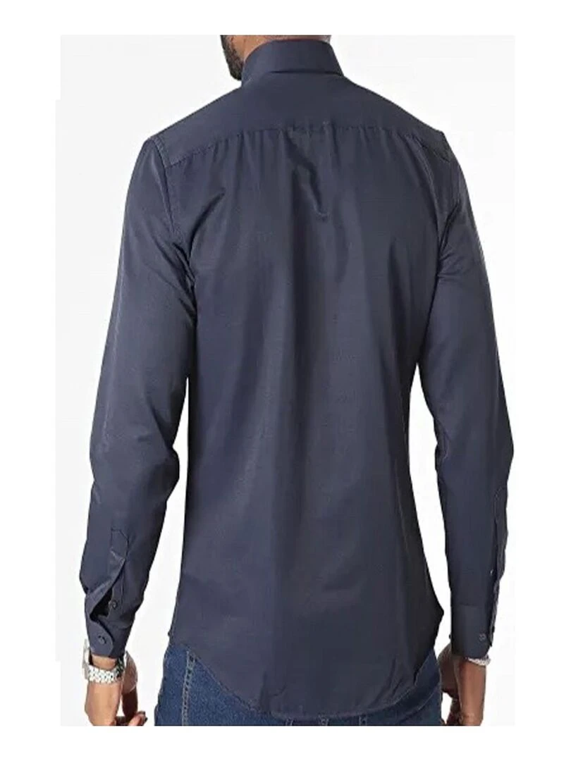 Chemise Slim Fit Kebello   Bleu marine