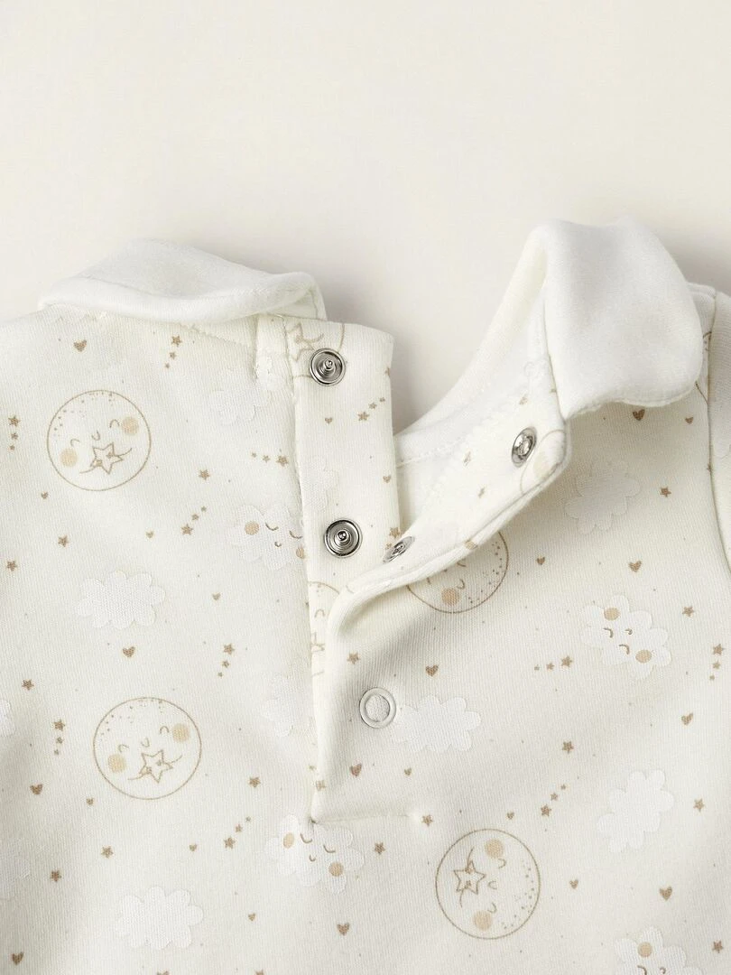 Pull en maille avec effet thermique pour nouveau né 'Moons'  SUNRISE BLISS   Blanc