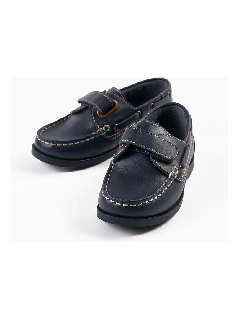 Mocassins en Cuir pour Bébé Garçon ROYALS OFF DUTY Bleu foncé