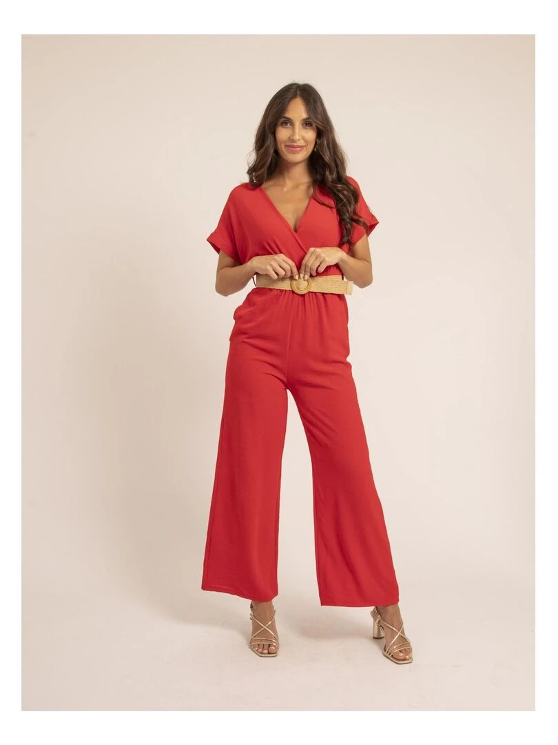 Combi pantalon et ceinture EDERNIE   Rouge