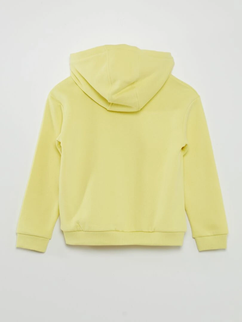 Sweat zippé à capuche   Jaune