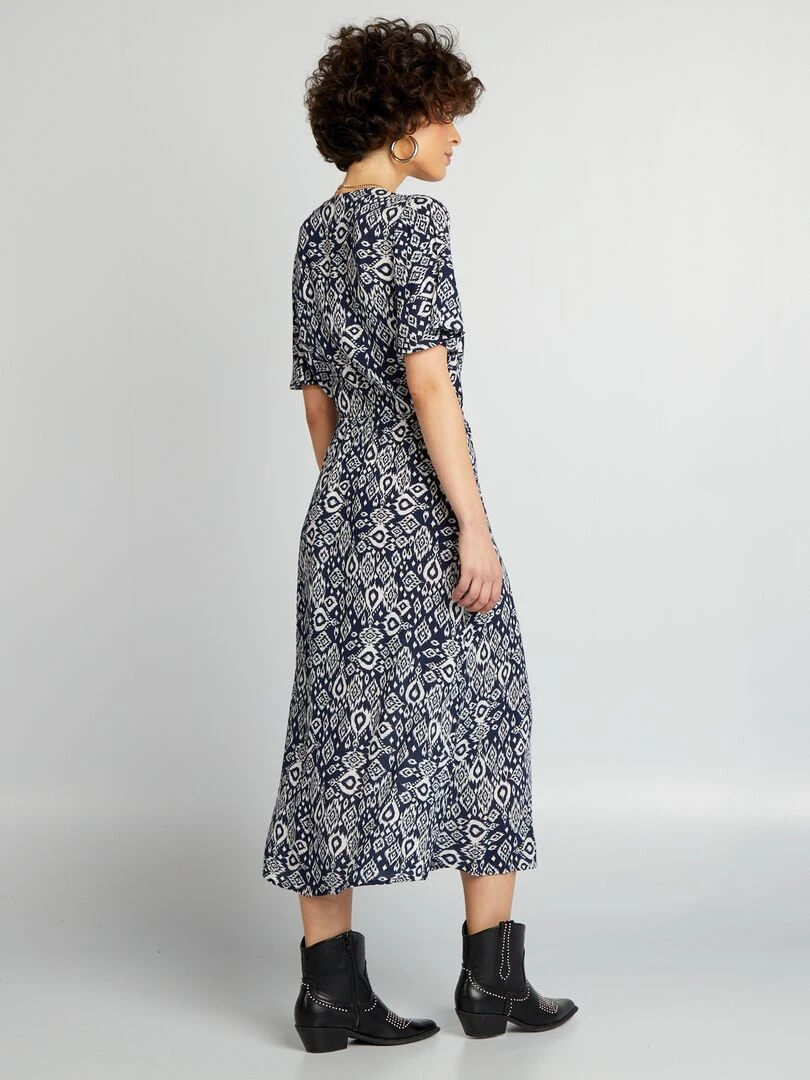 Robe midi   Bleu marine