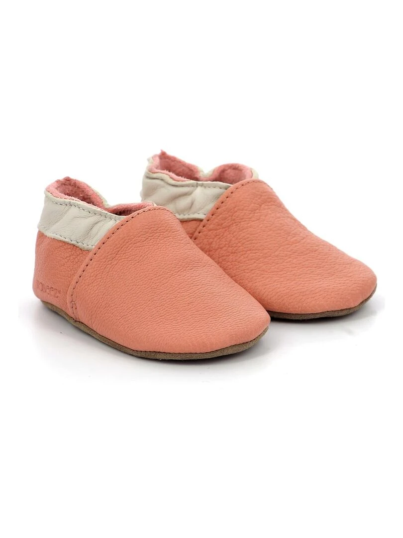 Chaussons Cuir Coddle Baby Rose
