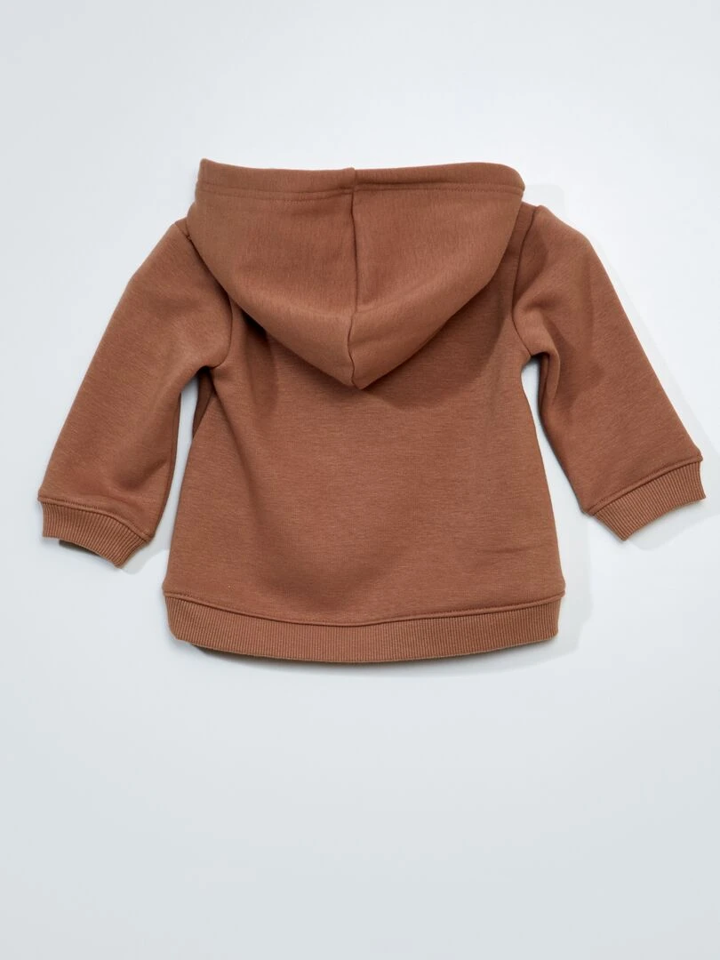 Sweat en molleton avec poche fantaisie Toujours + de chaleur Marron