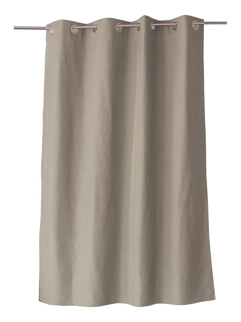 Rideau tamisant uni à œillets Beige