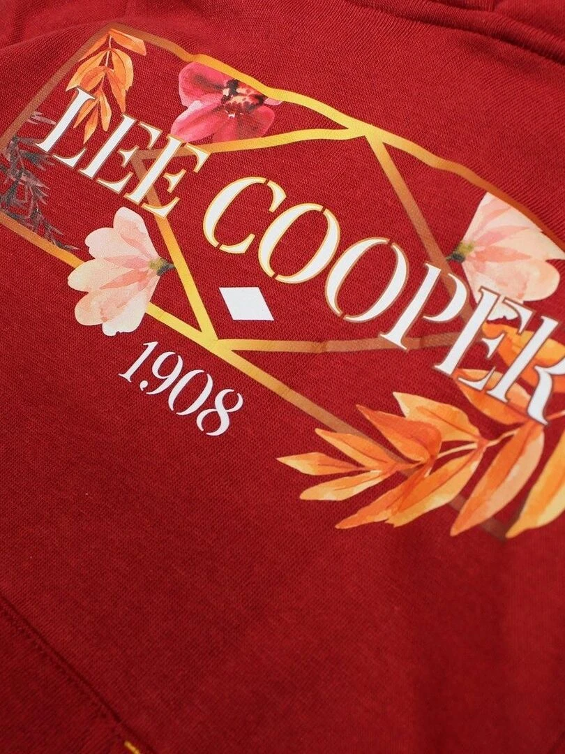 Lee Cooper   Robe Pull fille imprimé Lee Cooper   Rouge