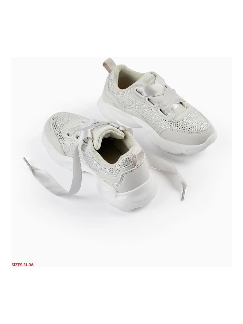 Baskets avec Strass pour Fille 'Superlight'  CÉRÉMONIE   Gris