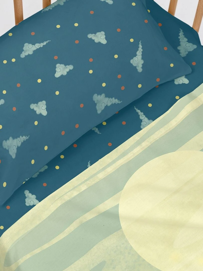 Drap housse The warrior Lit Bébé "Happyfriday"   Blanc