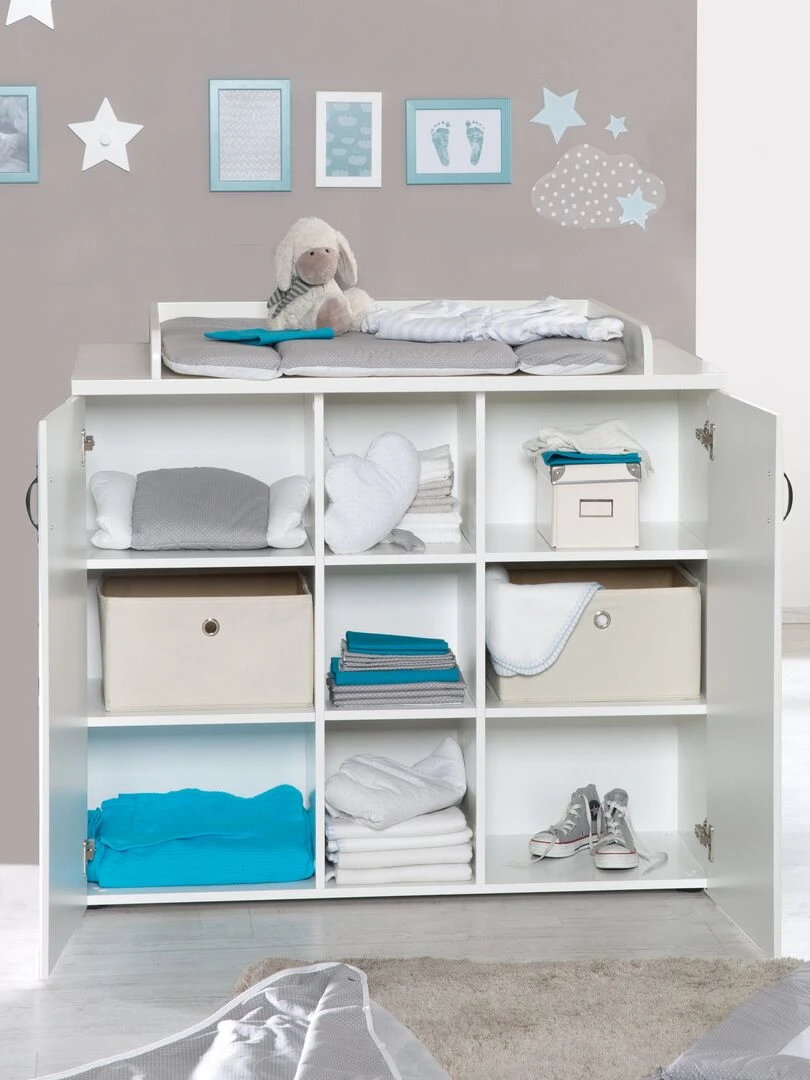 ROBA Commode à Langer "Constantin" – avec Plan à Langer Amovible – Style Maison de Campagne – Blanc   Blanc