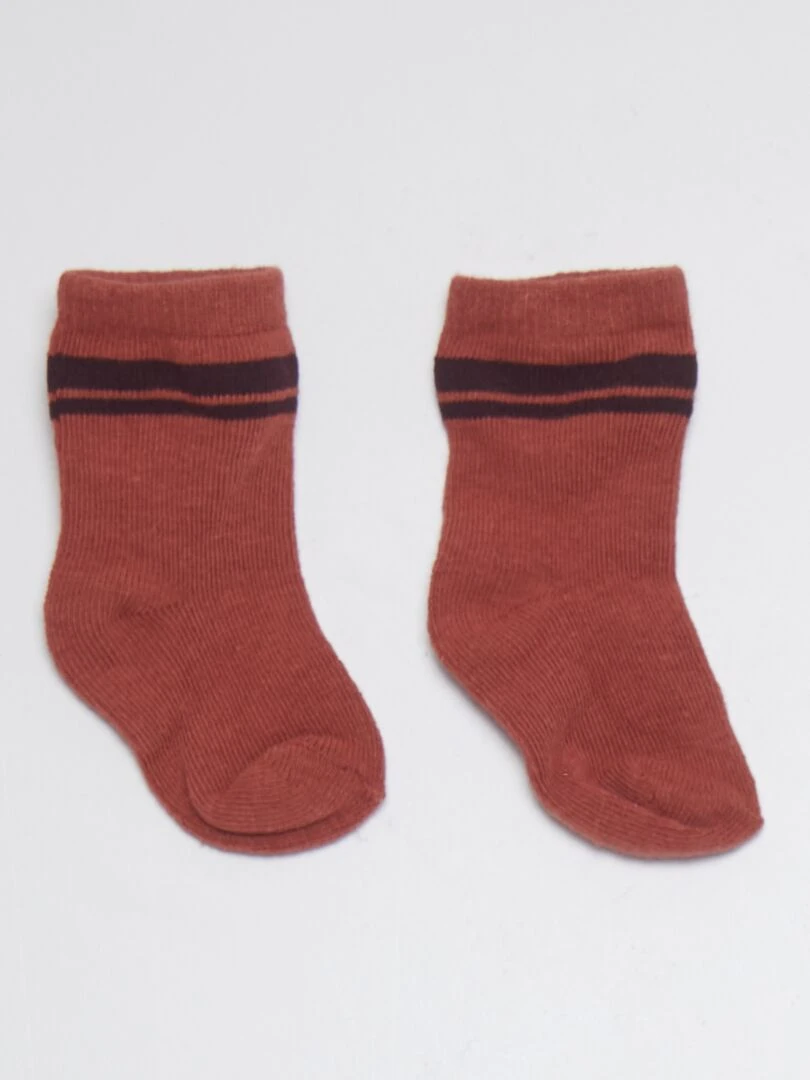 Pantalon de jogging avec poches plaquées + chaussettes   Marron