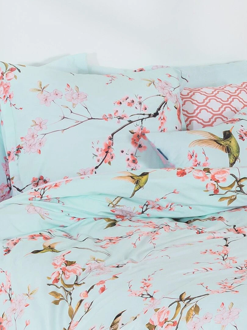 Housse de coussin Chinoiserie "Happyfriday"   Blanc