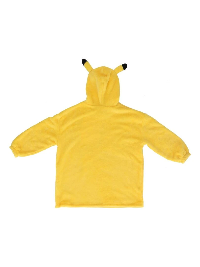 Pull plaid à capuche molletonné Pikachu Pokémon   100% Polyester   Jaune