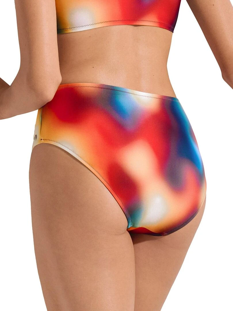 Bas maillot slip de bain échancré taille haute Olympia Multicolore