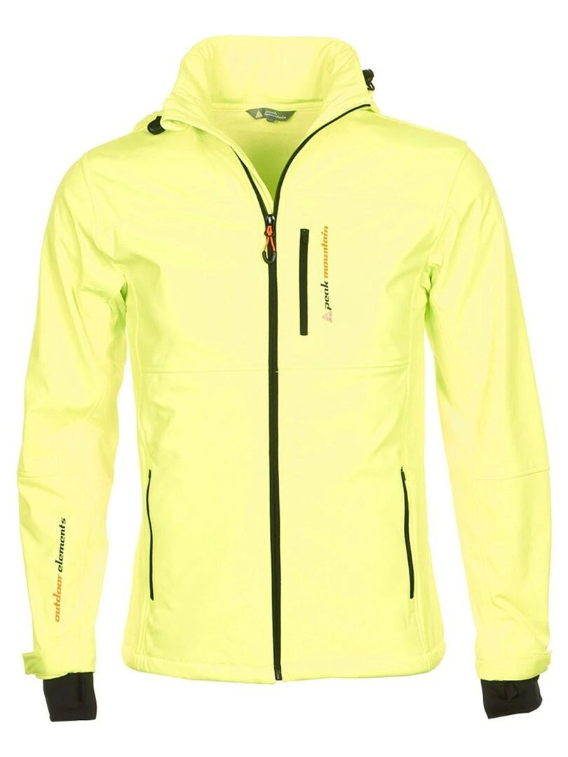 Blouson softshell garçon ECANNE PEAK MOUNTAIN Jaune