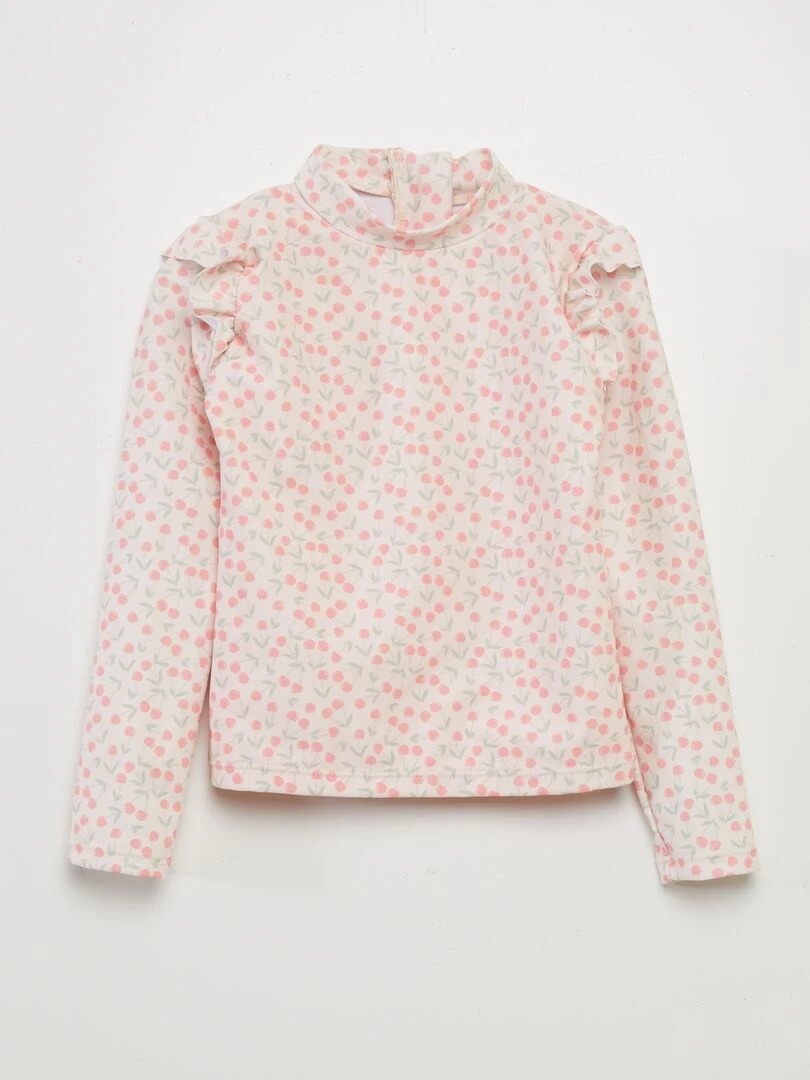 Tee shirt de bain + culotte de bain 'cerise'   Rose cerise